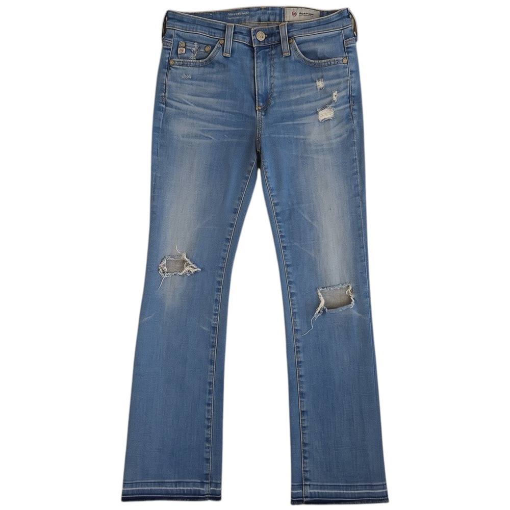 AG Adriano Goldschmied Jeans Womens 25 Blue The Jodi Crop Slim Flare High Rise